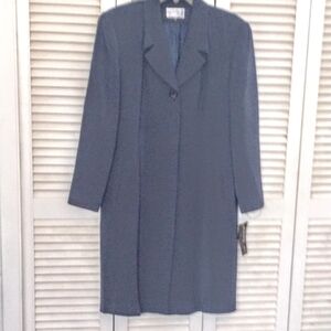 Elegant Blue Women's Coat Dress